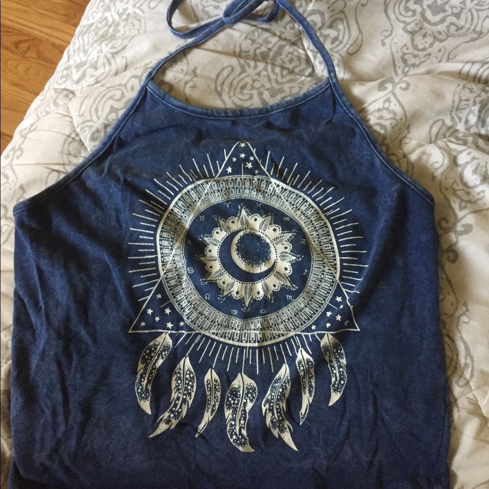 Bohemian Halter Neck Crop Top